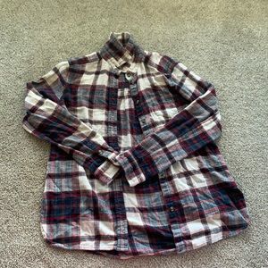 AMERICAN EAGLE Size XS, blue, white, green, and red plaid button up